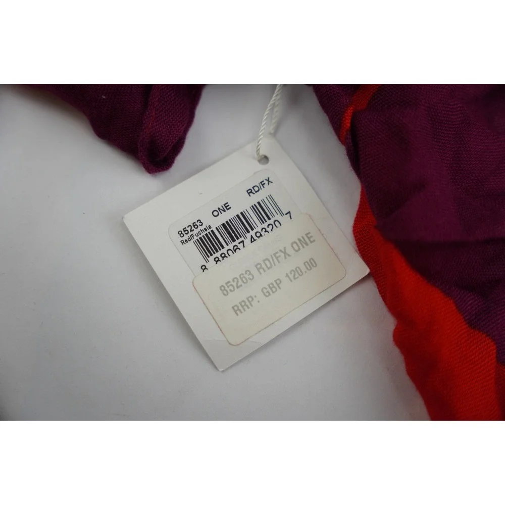 Coach Scarf Womens One Size‎ Red Fuchsia Horse Carriage Logo 85263 NWT